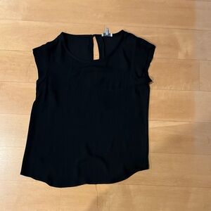 Joie silk blend Black Cap Sleeve Blouse - XS